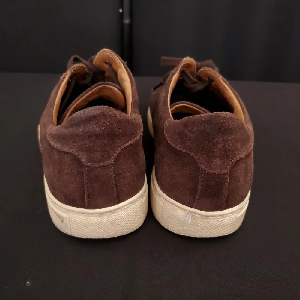 Suitsupply Shoes Men's Low Top Leather Sneakers Brown Luxury Brand Casual SIze 8